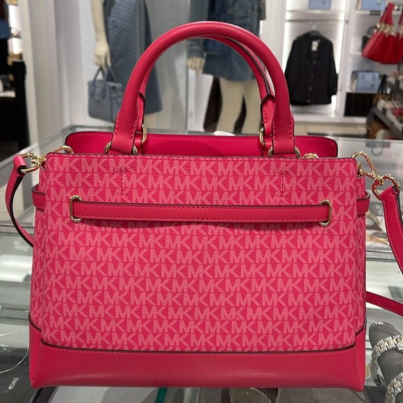 MICHAEL KORS 
Reed Large Graphic Logo Belted Satchel
Electric Pink 
NWT - Picture 16 of 16